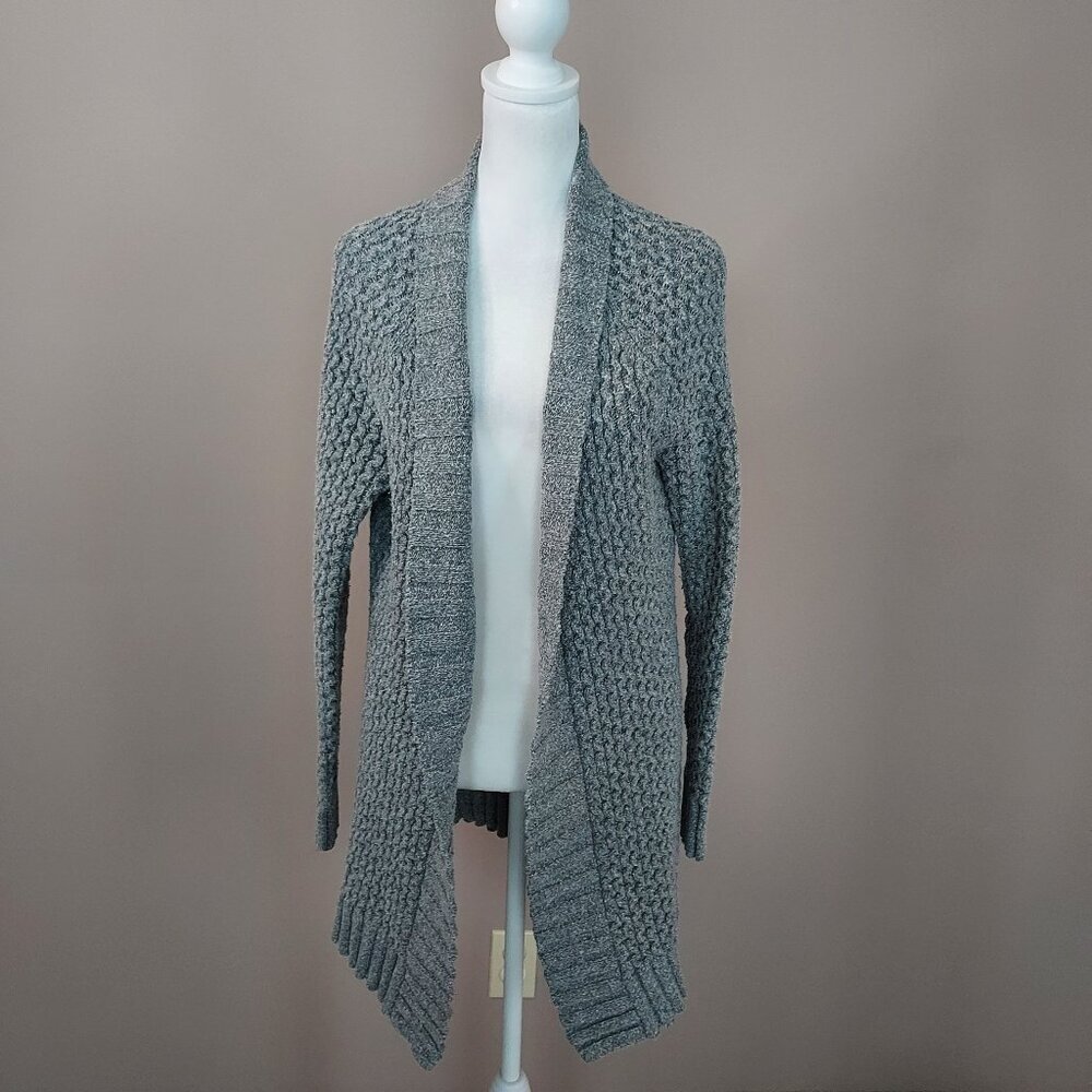 Patagonia Off Country Waffle Knit Gray Open Cardigan Size Med